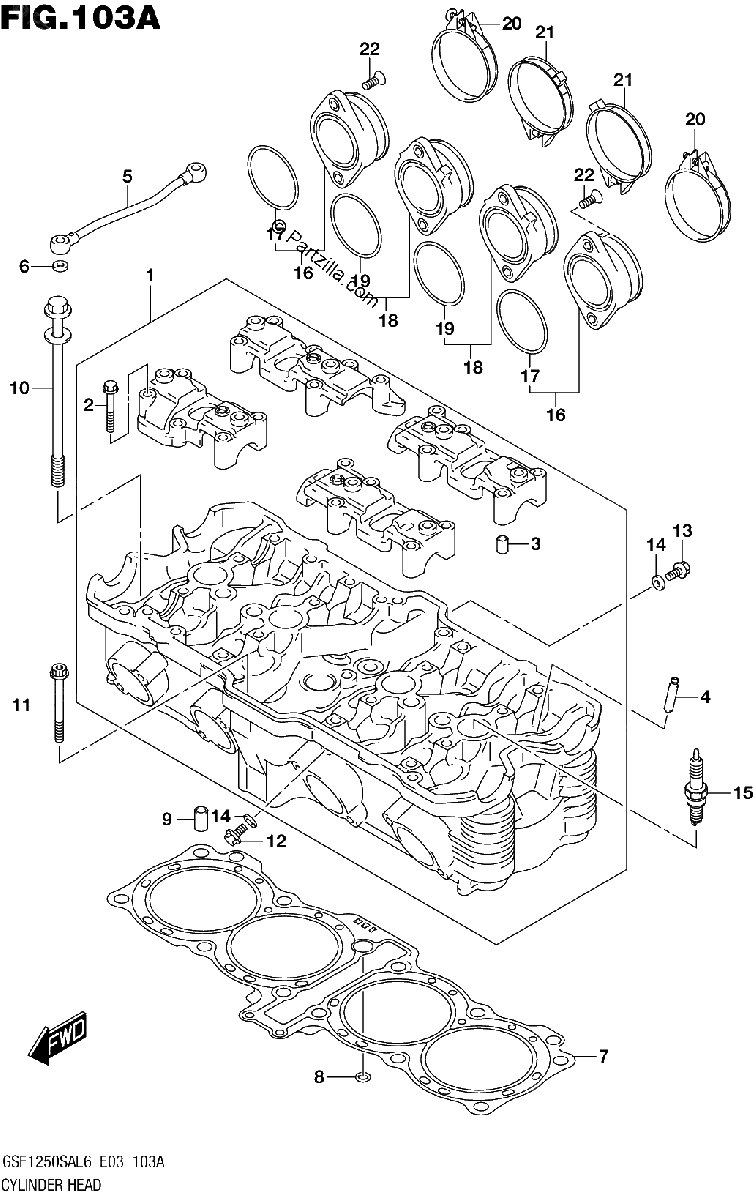 Diagrama de CYLINDER HEAD