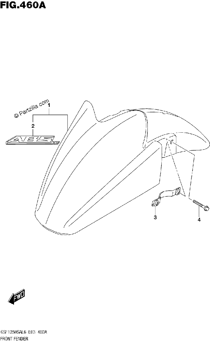 Diagrama de FRONT FENDER