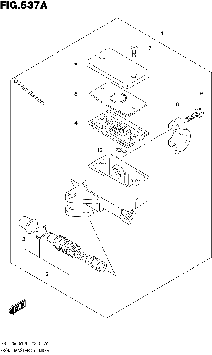 Diagrama de FRONT MASTER CYLINDER