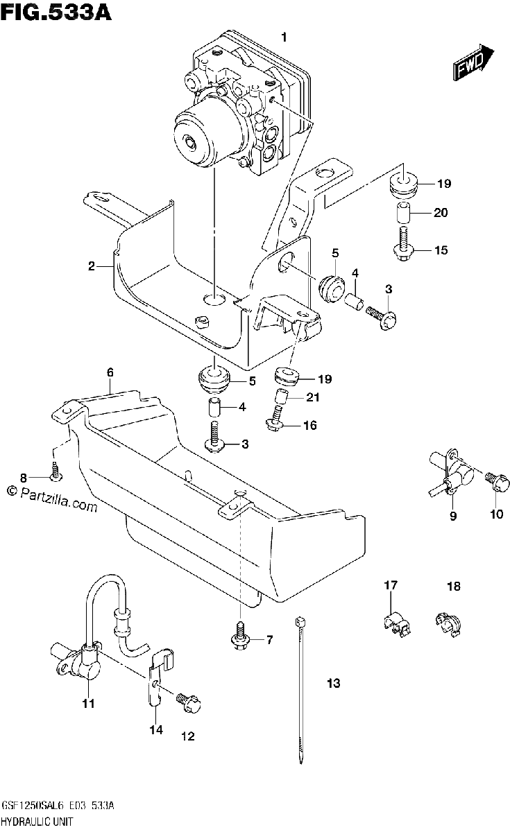 Diagrama de HYDRAULIC UNIT