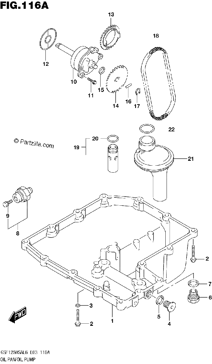 Diagrama de OIL PAN OIL PUMP