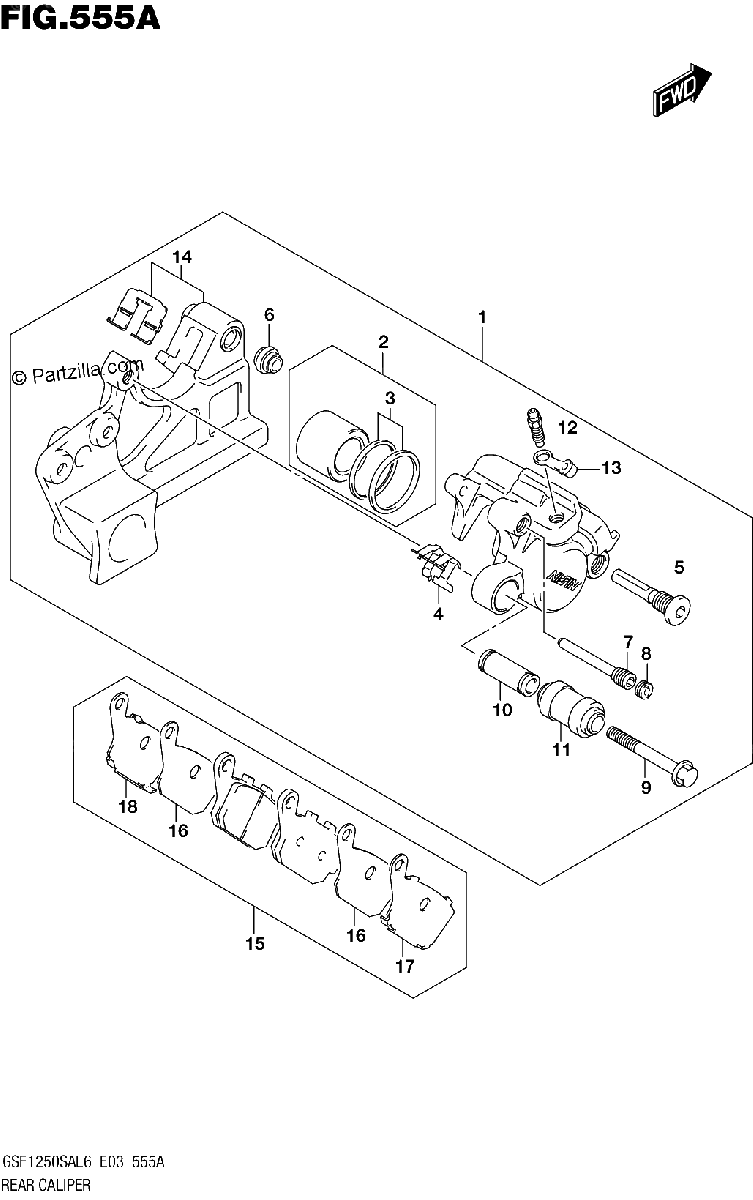 Diagrama de REAR CALIPER