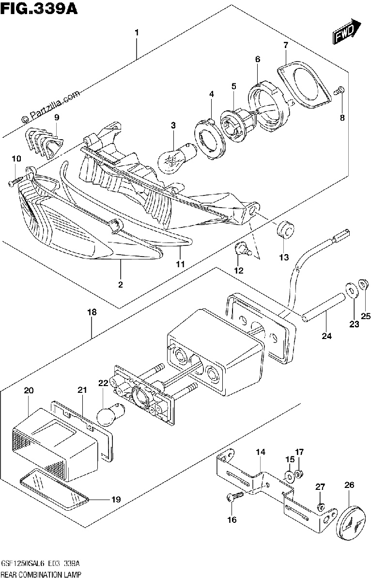 Diagrama de REAR COMBINATION LAMP