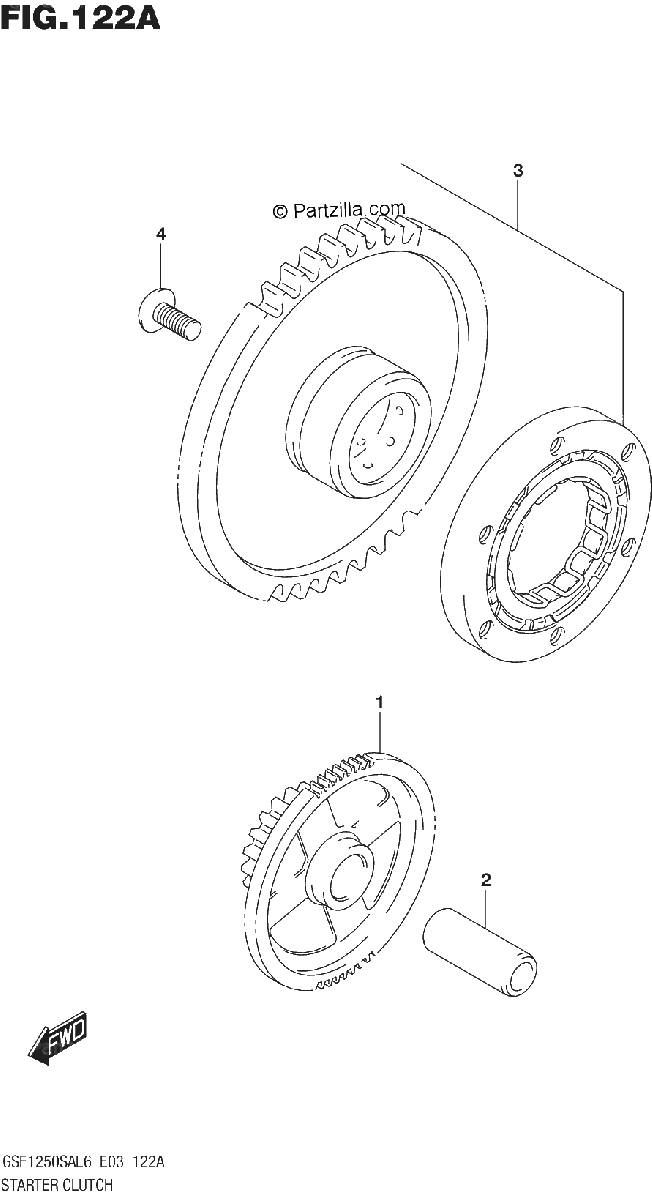 Diagrama de STARTER CLUTCH