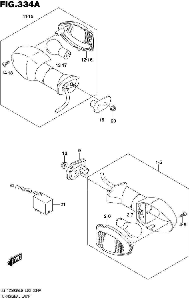 Diagrama de TURNSIGNAL LAMP