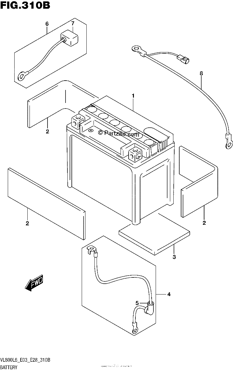 Diagrama de BATTERY VL800L6 E28