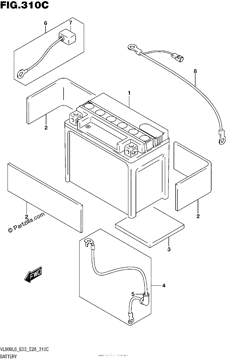 Diagrama de BATTERY VL800L6 E33