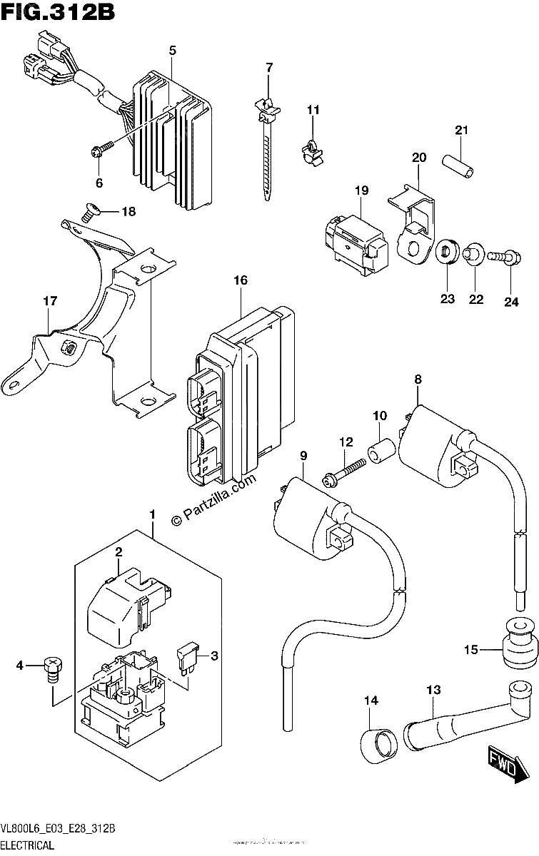 Diagrama de ELECTRICAL VL800L6 E28