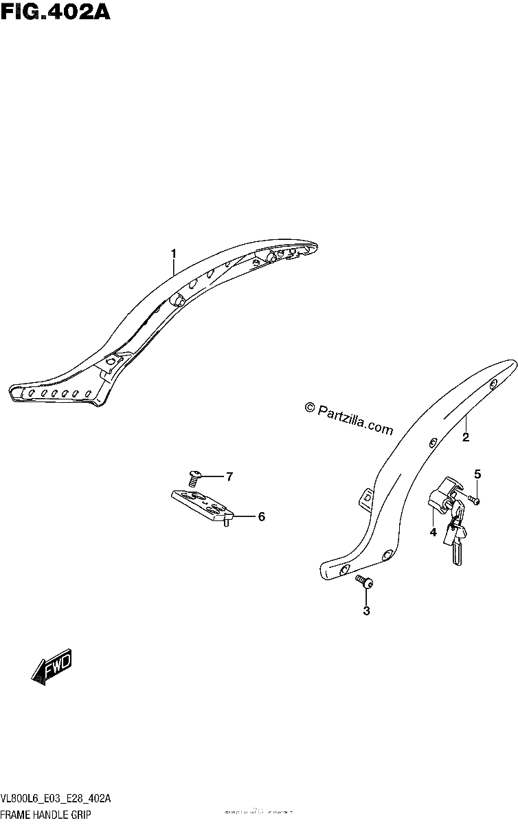 Diagrama de FRAME HANDLE GRIP