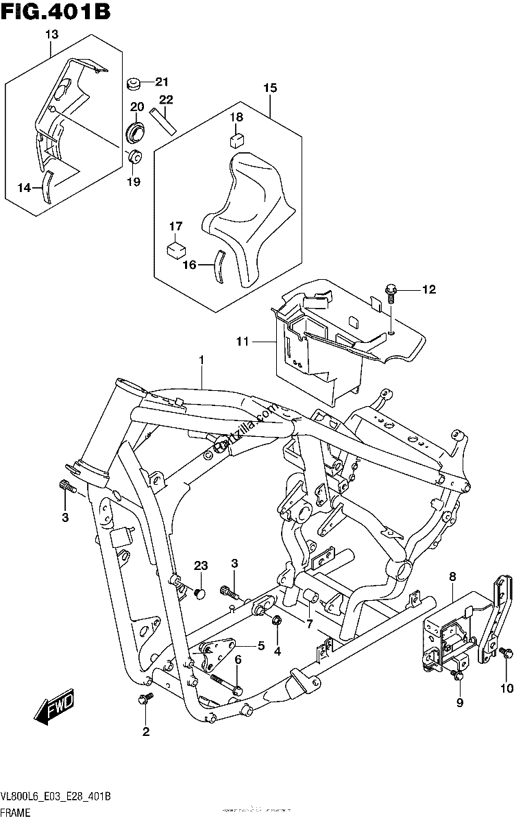 Diagrama de FRAME VL800L6 E28