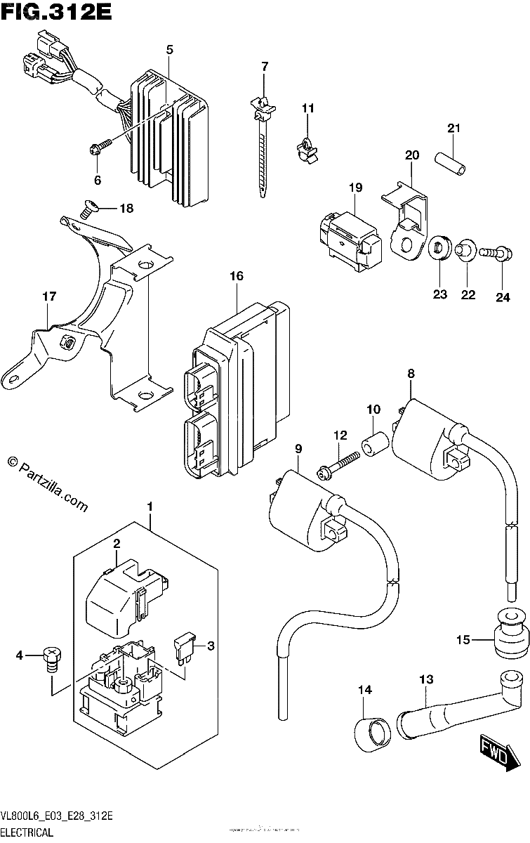 Diagrama de ELECTRICAL VL800TL6 E28