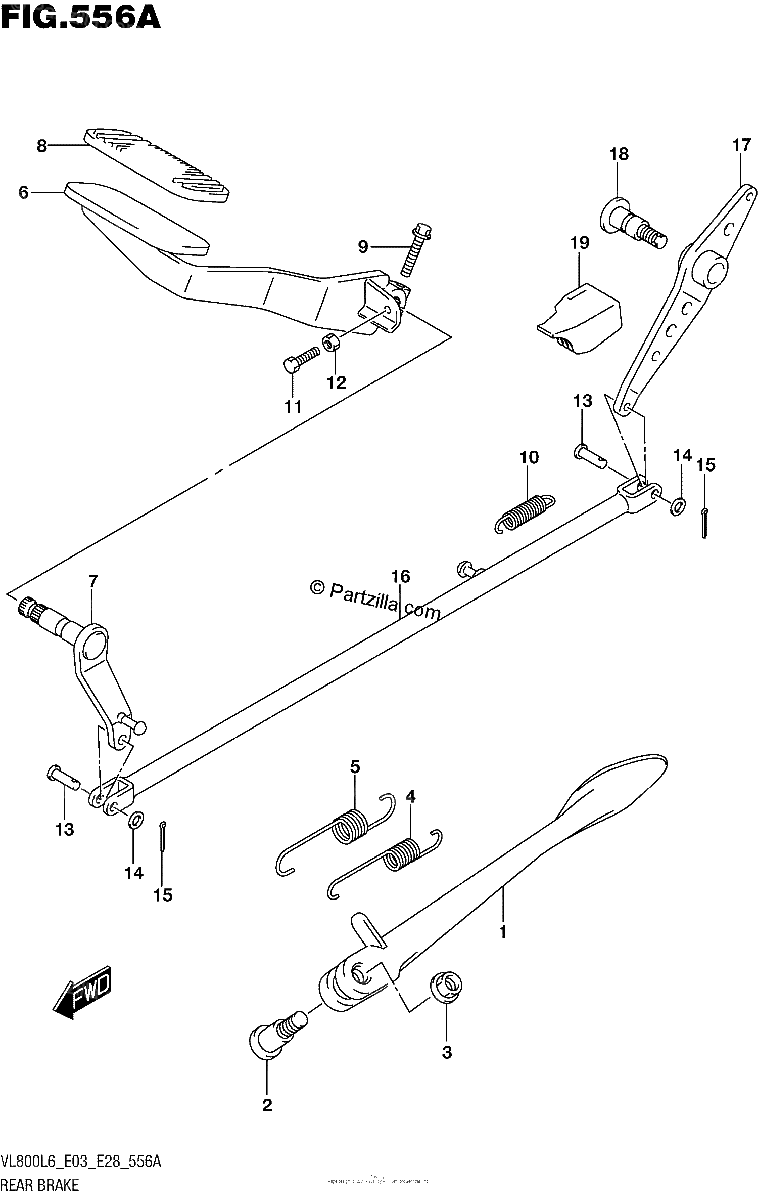 Diagrama de REAR BRAKE