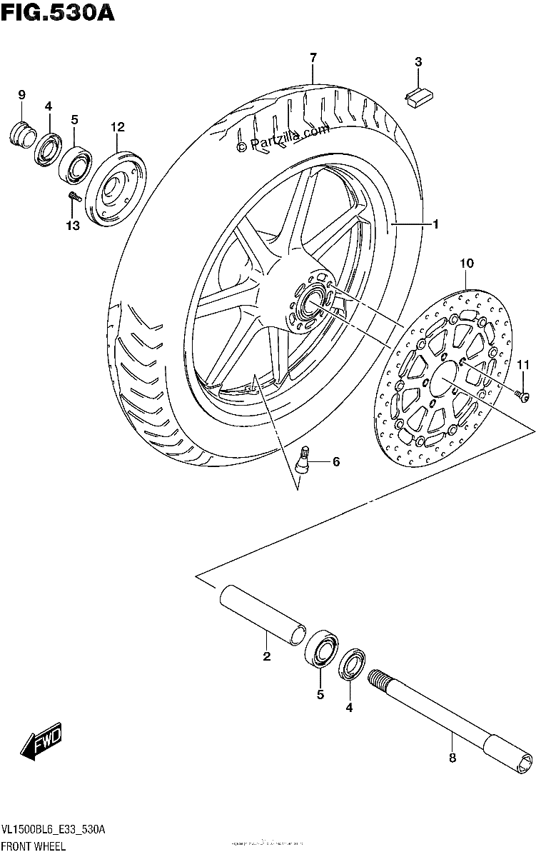 Diagrama de FRONT WHEEL