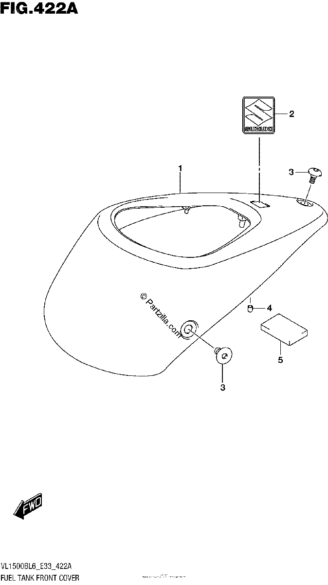 Diagrama de FUEL TANK FRONT COVER