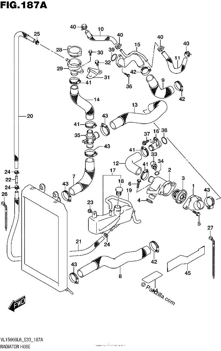 Diagrama de RADIATOR HOSE