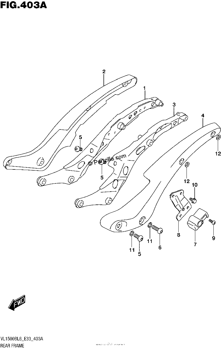 Diagrama de REAR FRAME