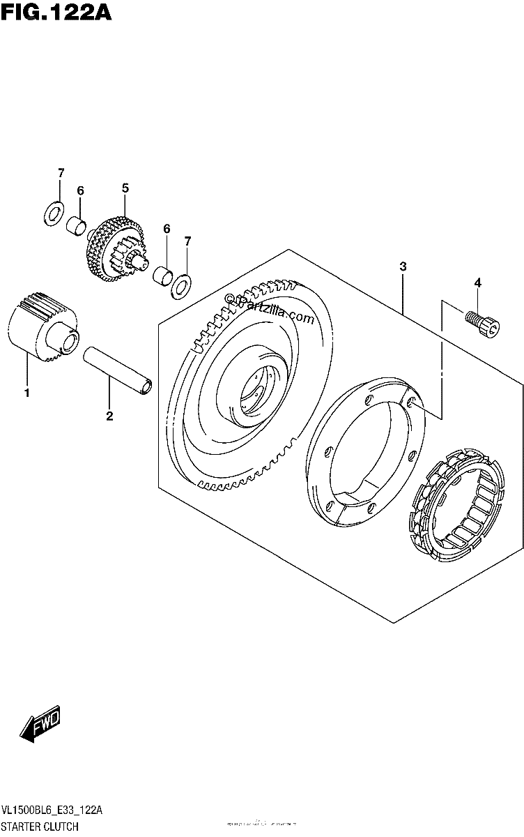 Diagrama de STARTER CLUTCH