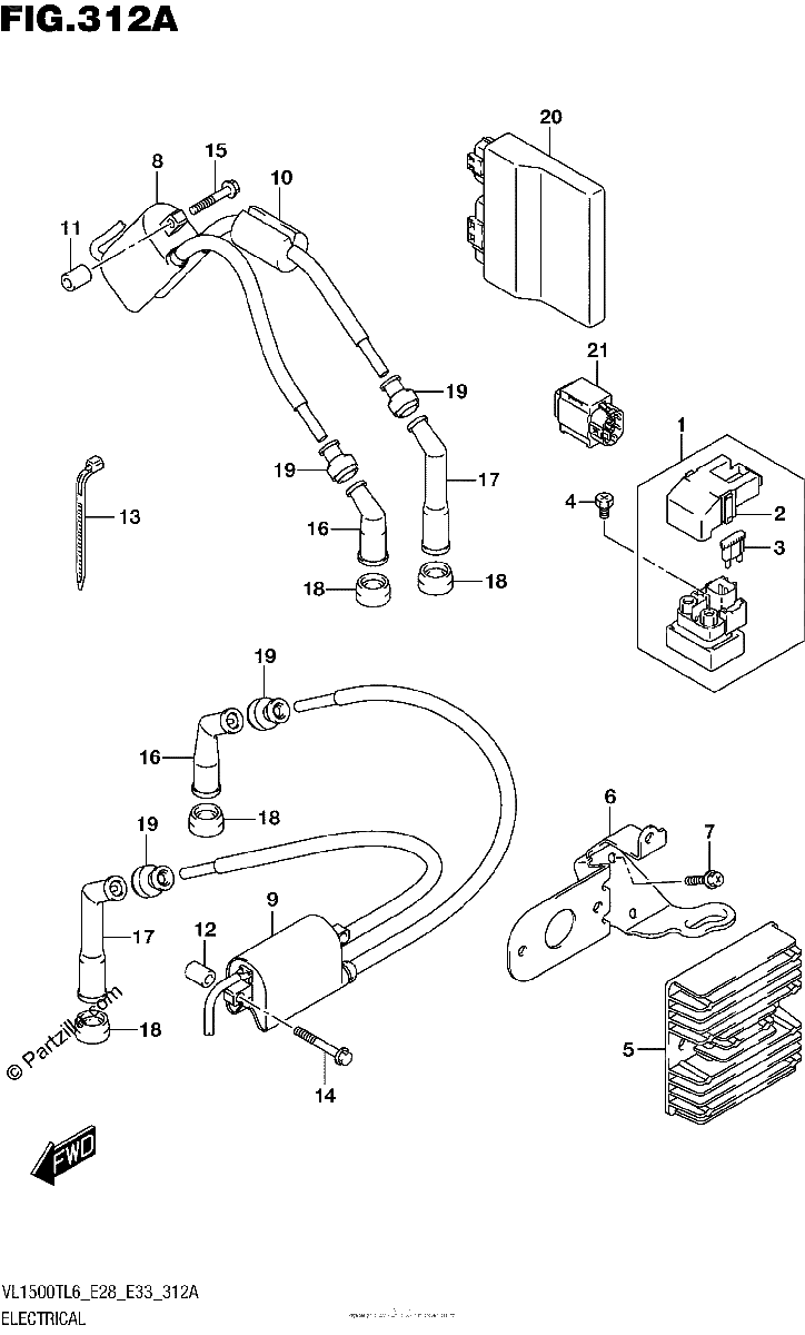 Diagrama de ELECTRICAL VL1500TL6 E28