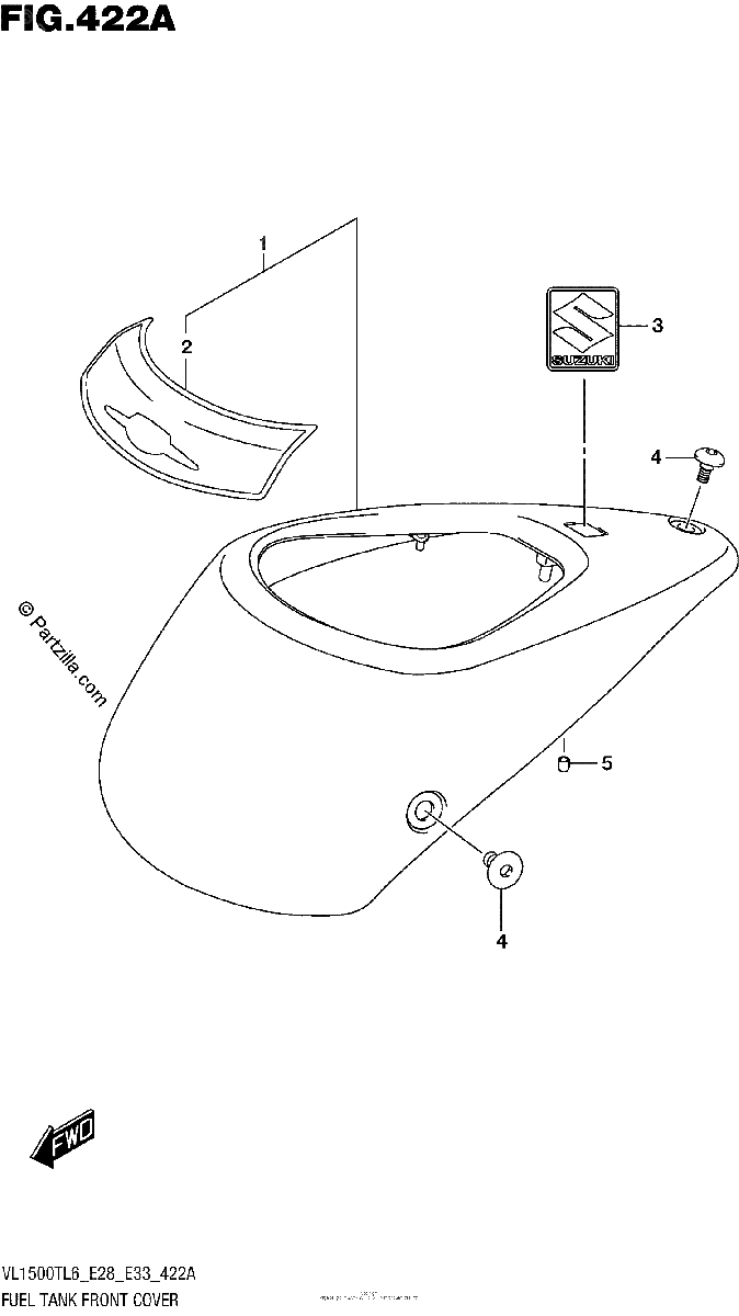 Diagrama de FUEL TANK FRONT COVER