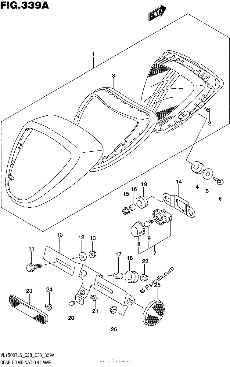 Diagrama de REAR COMBINATION LAMP