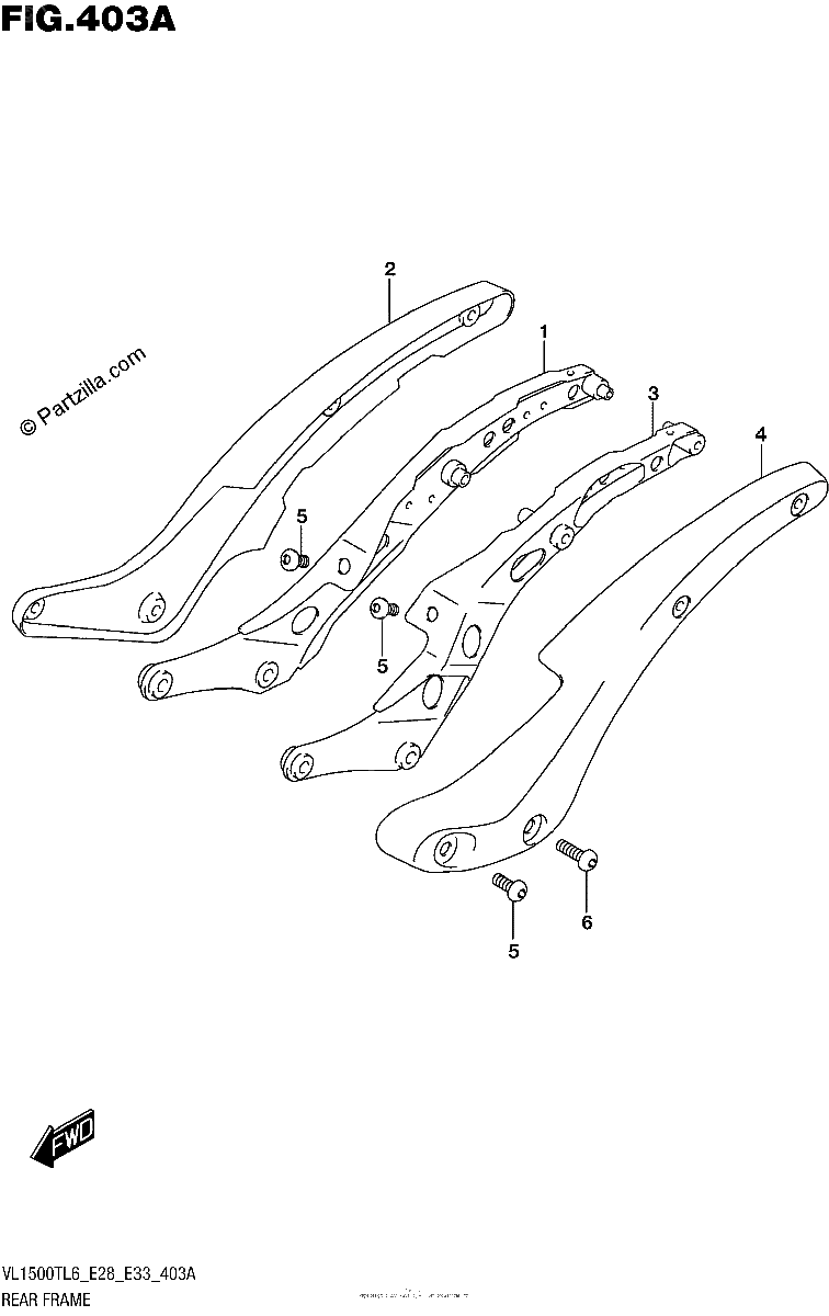 Diagrama de REAR FRAME