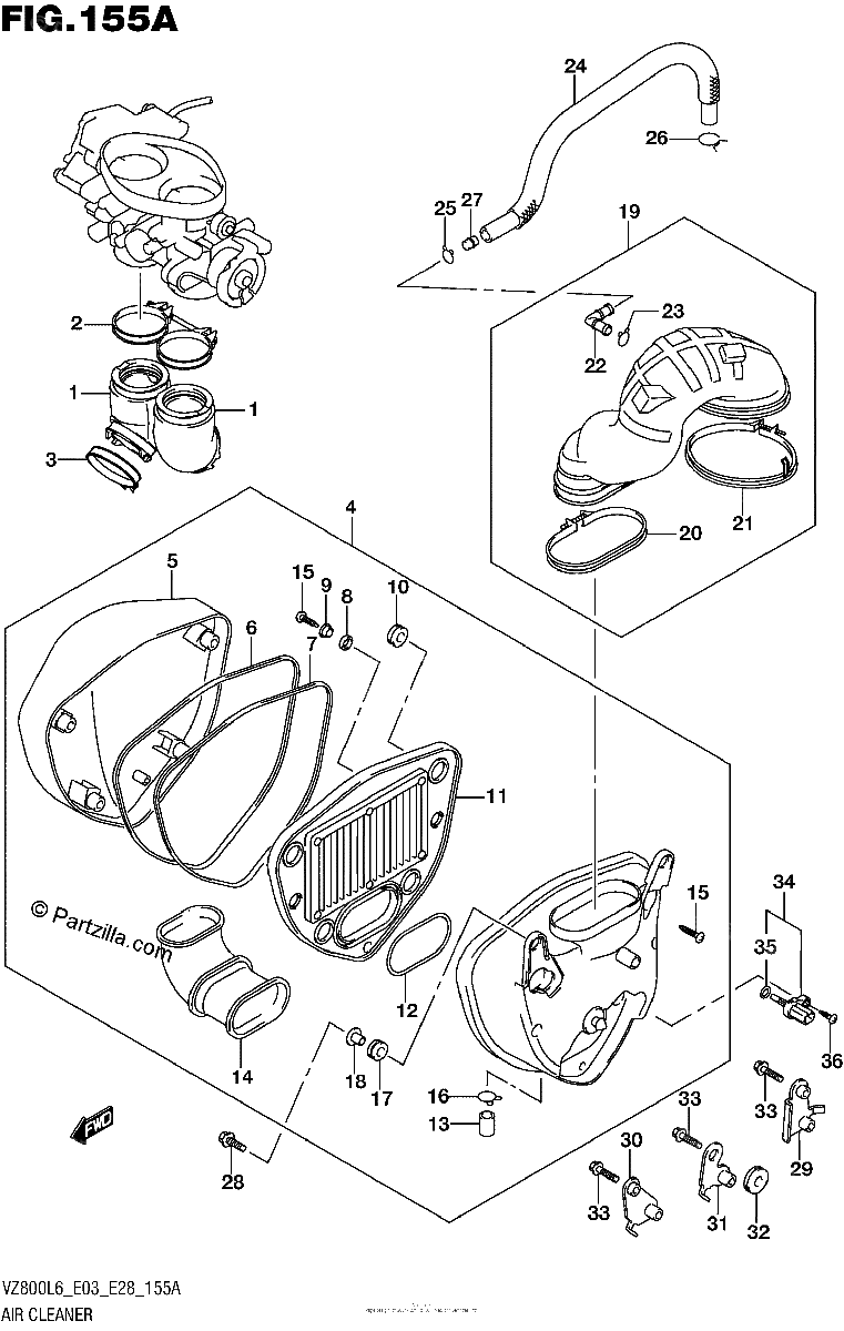 Diagrama de AIR CLEANER