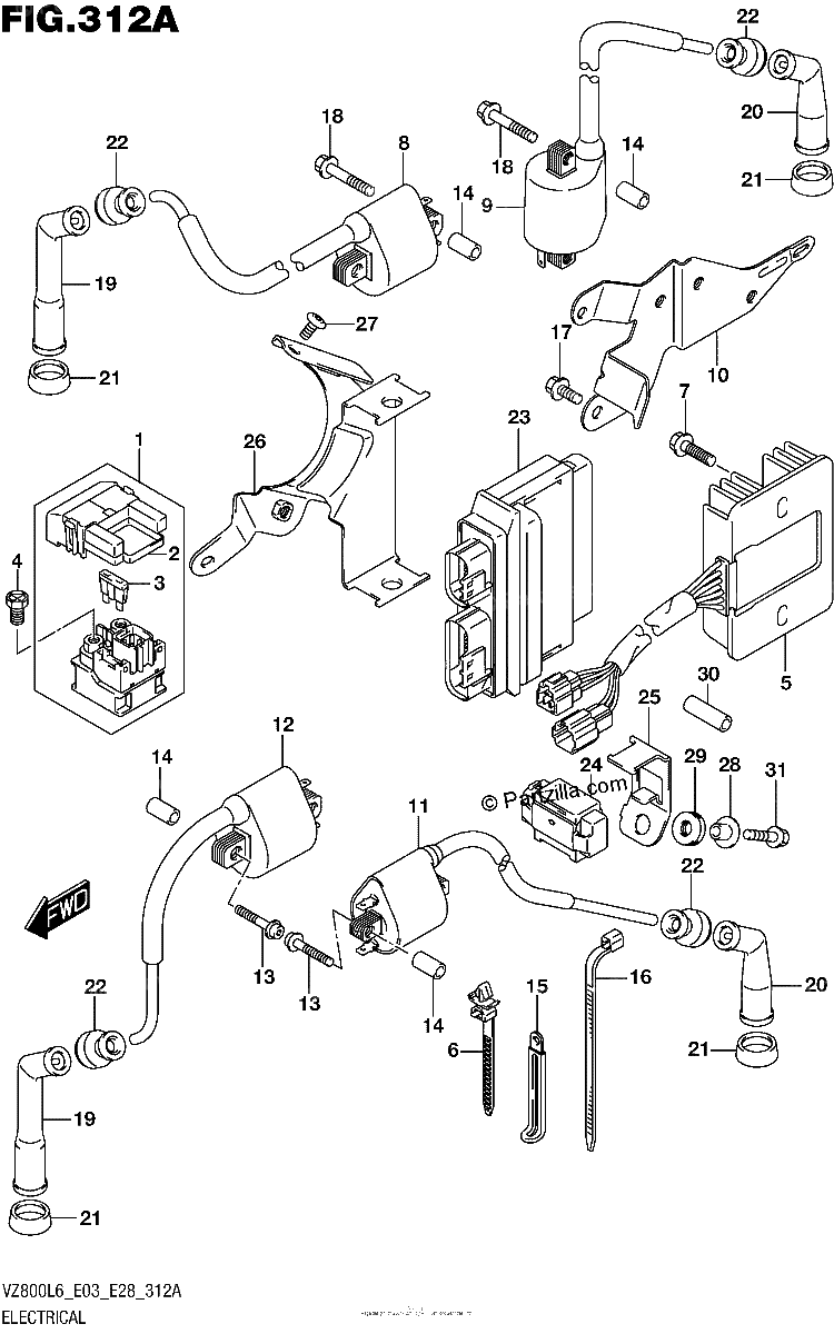 Diagrama de ELECTRICAL VZ800L6 E03