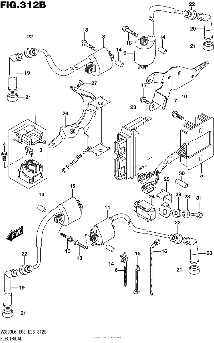 Diagrama de ELECTRICAL VZ800L6 E28