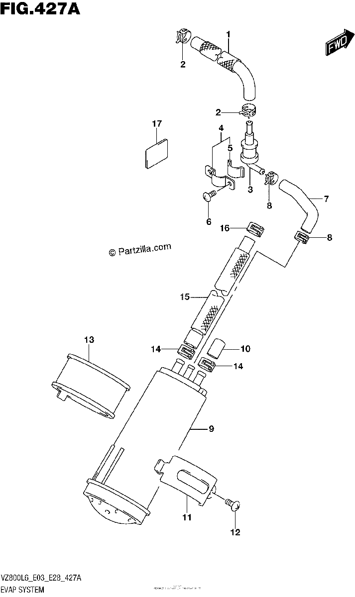 Diagrama de EVAP SYSTEM VZ800L6 E33