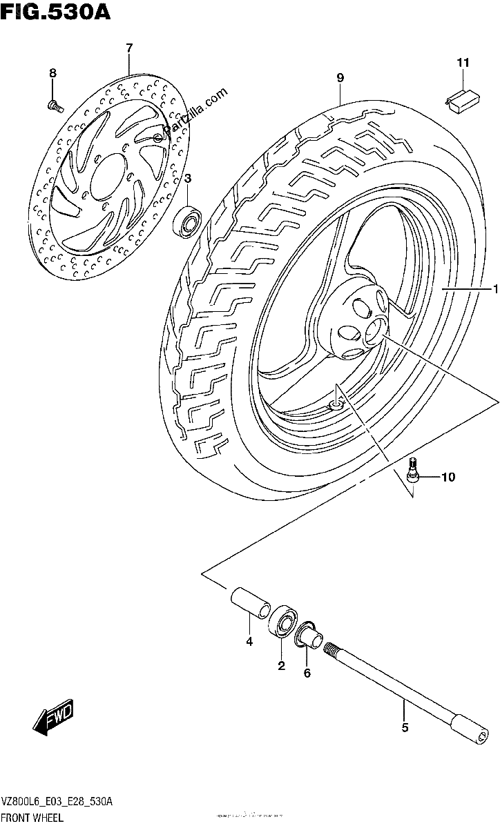 Diagrama de FRONT WHEEL
