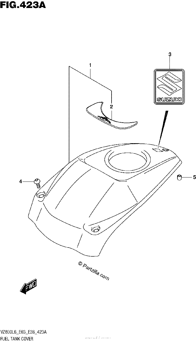 Diagrama de FUEL TANK COVER
