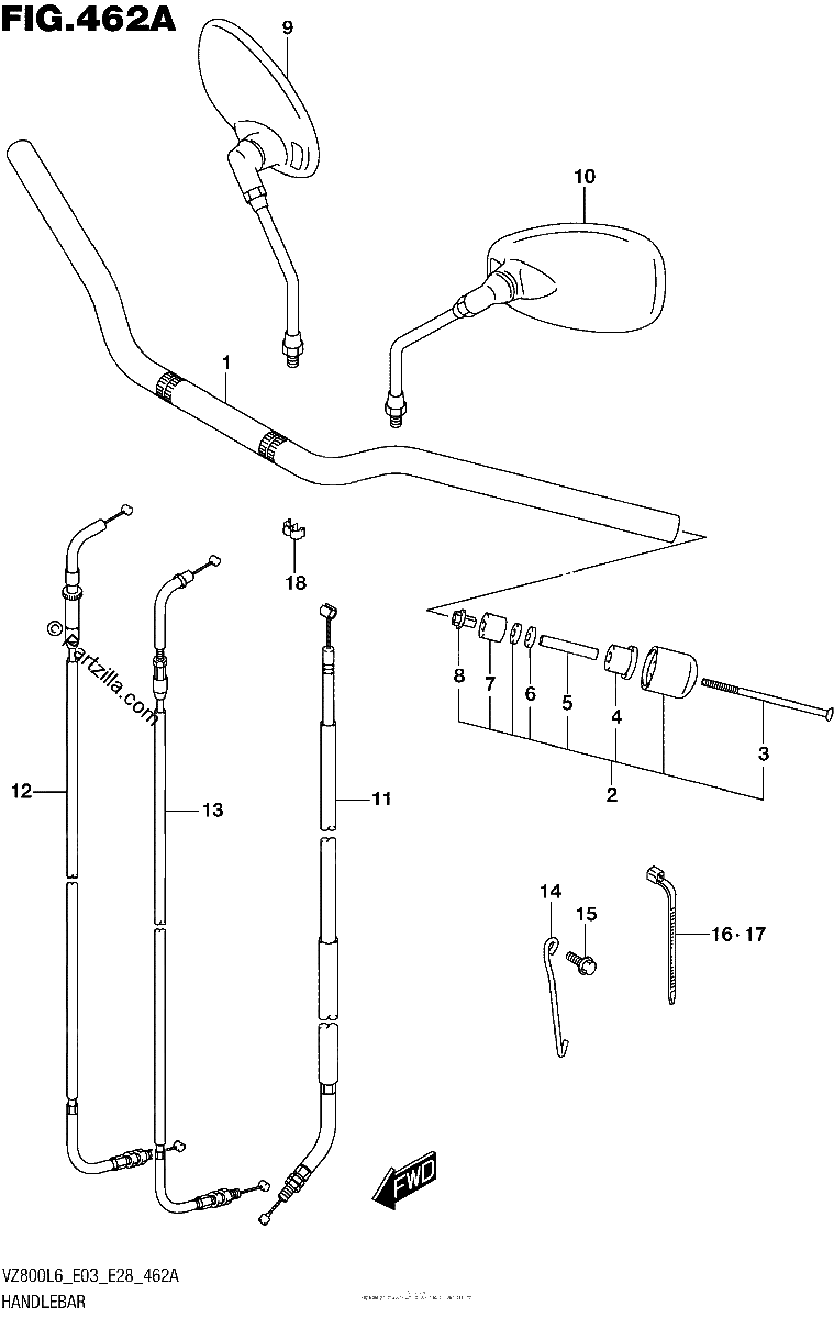 Diagrama de HANDLEBAR
