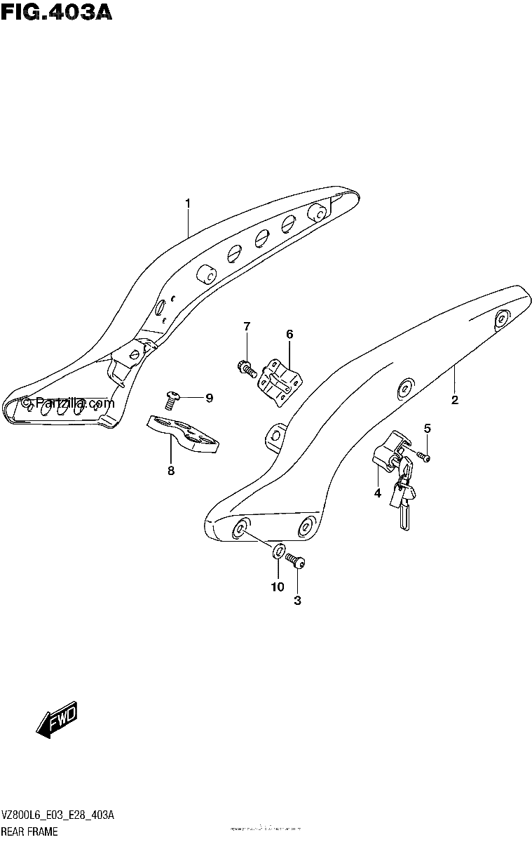 Diagrama de REAR FRAME