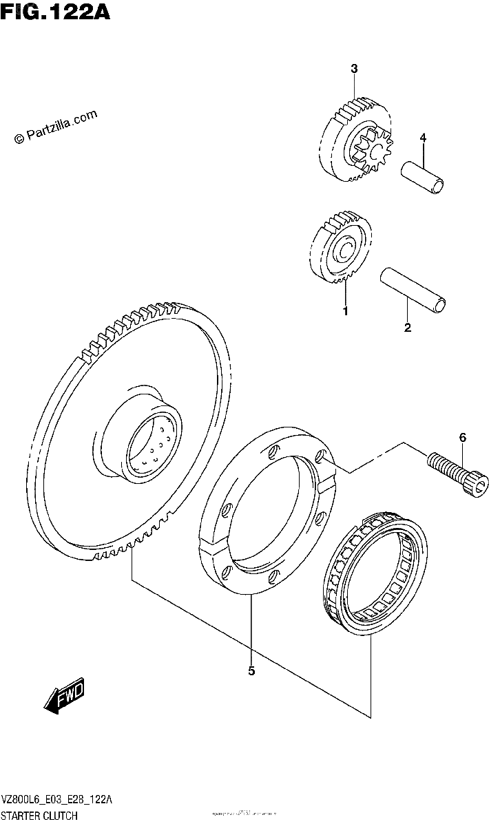 Diagrama de STARTER CLUTCH