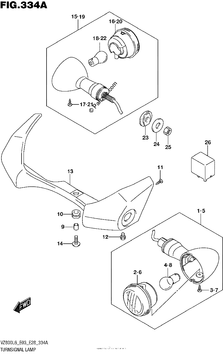 Diagrama de TURNSIGNAL LAMP