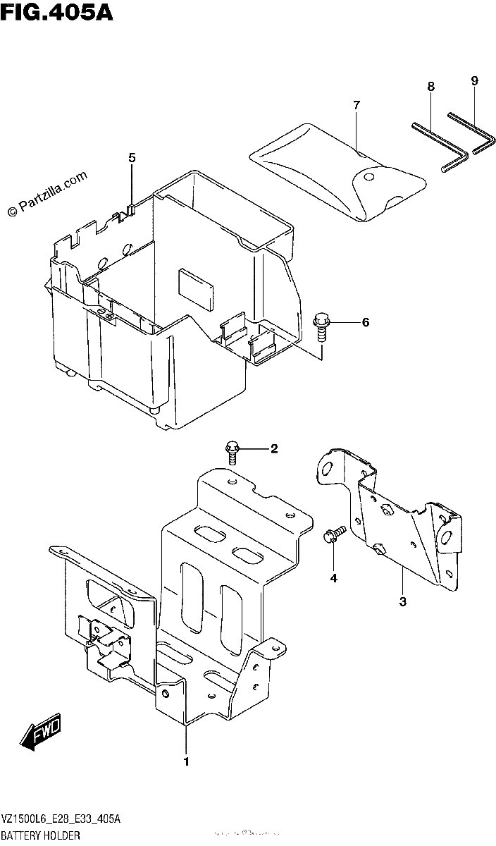 Diagrama de BATTERY HOLDER