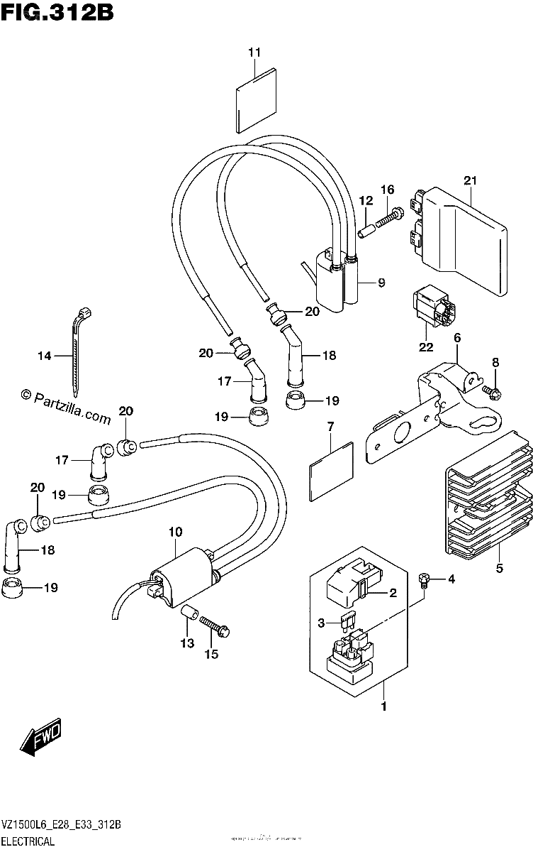 Diagrama de ELECTRICAL VZ1500L6 E33