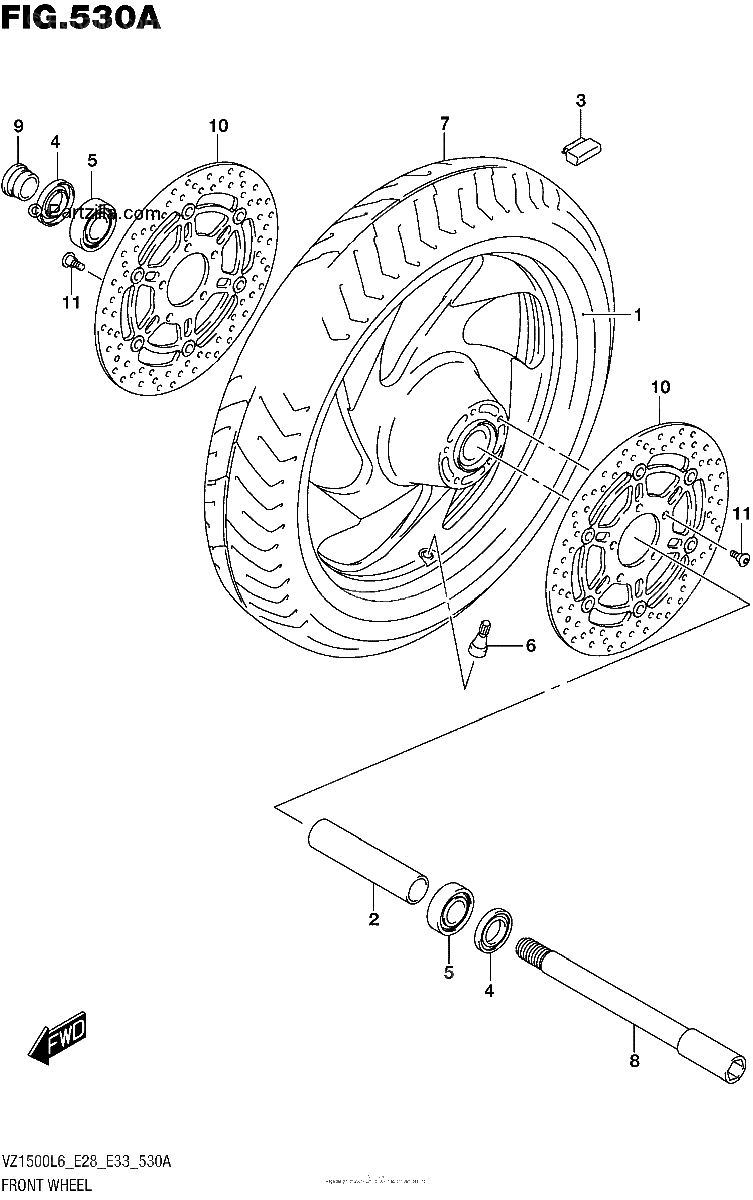 Diagrama de FRONT WHEEL