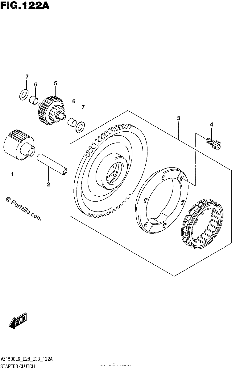 Diagrama de STARTER CLUTCH