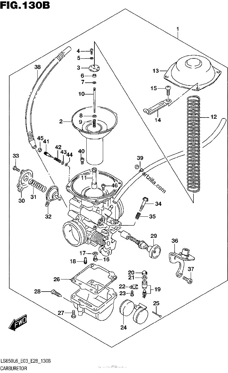 Diagrama de CARBURETOR LS650L6 E28