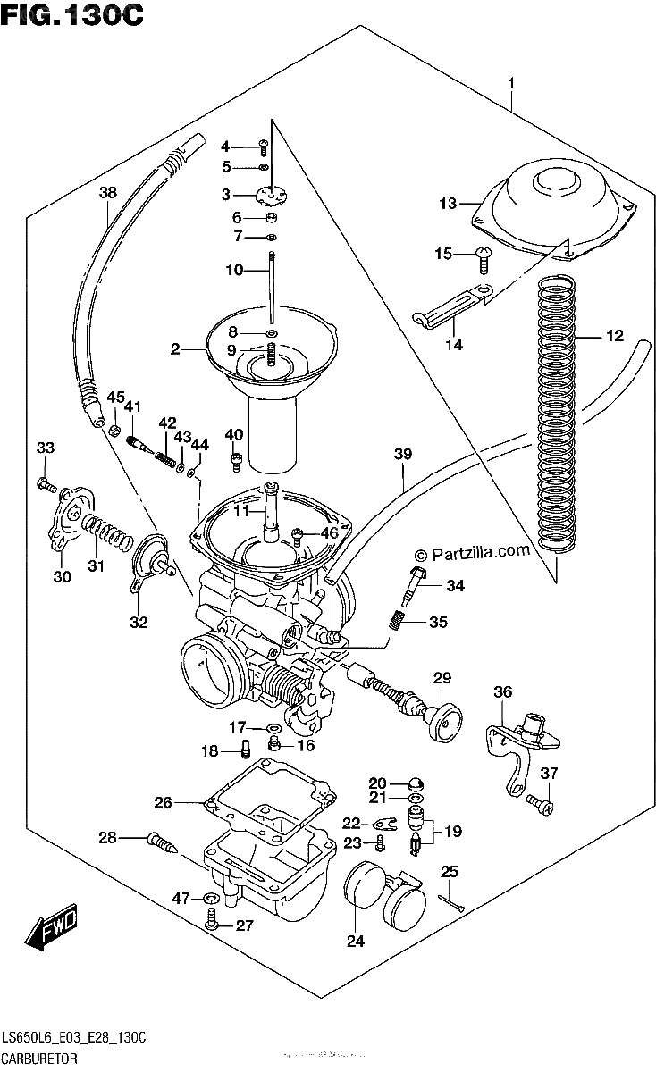 Diagrama de CARBURETOR LS650L6 E33