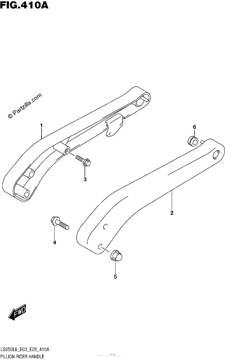 Diagrama de PILLION RIDER HANDLE