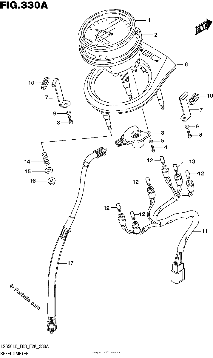 Diagrama de SPEEDOMETER LS650L6 E03