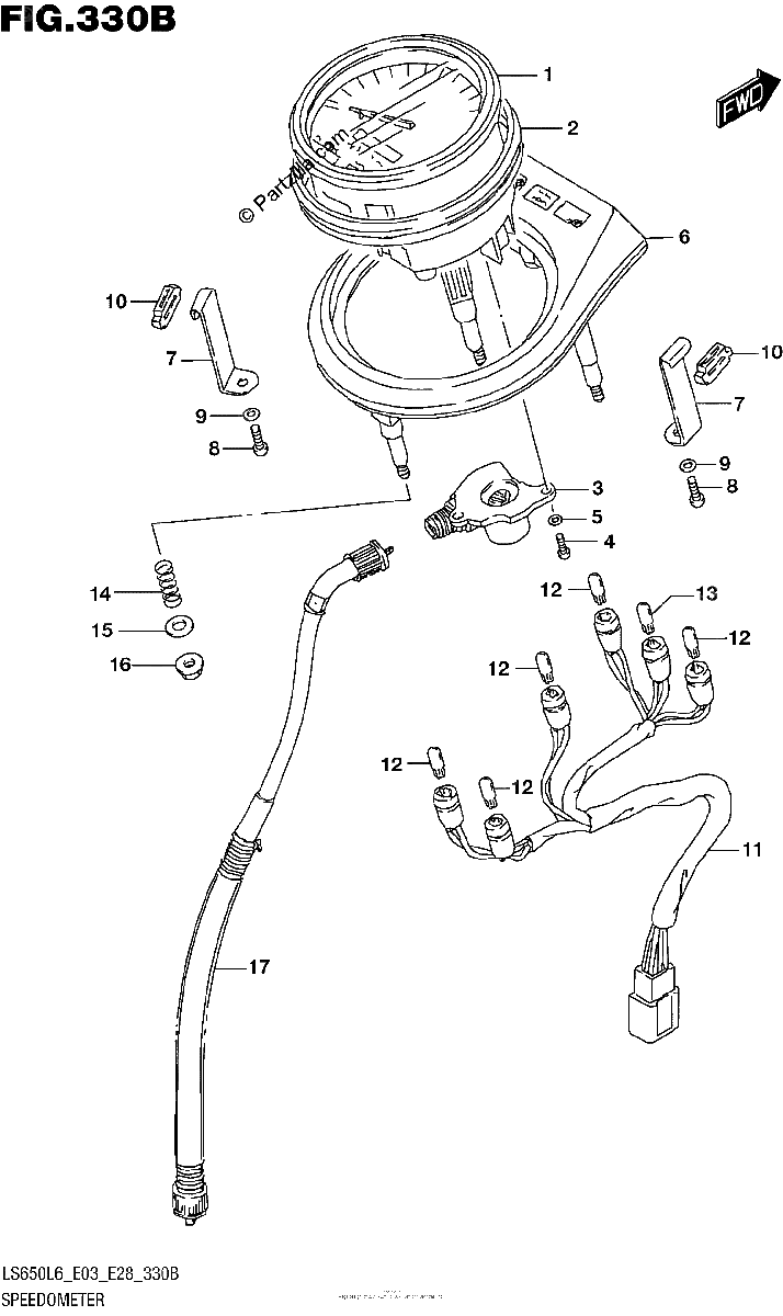 Diagrama de SPEEDOMETER LS650L6 E28