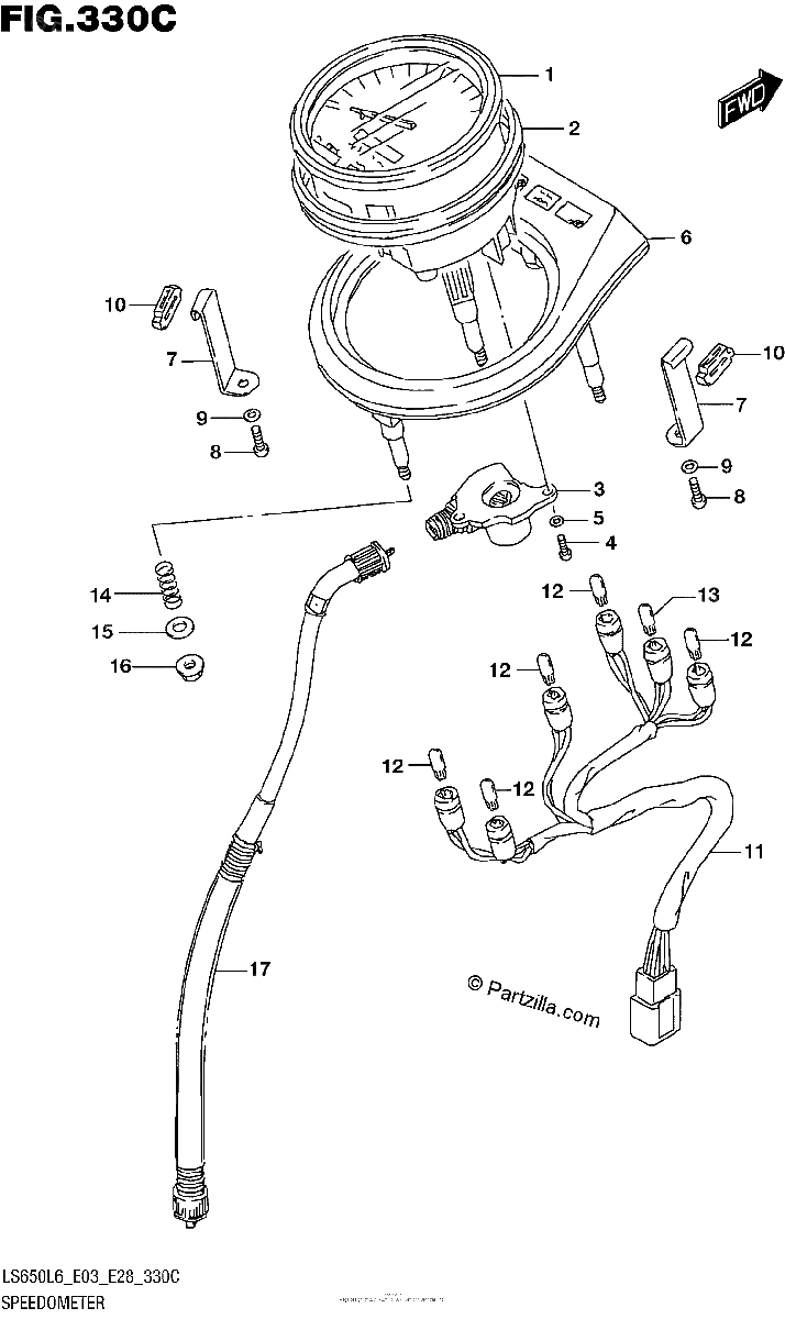 Diagrama de SPEEDOMETER LS650L6 E33