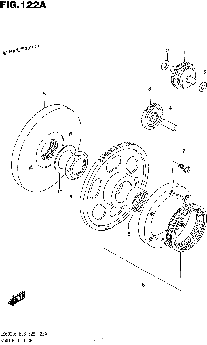 Diagrama de STARTER CLUTCH