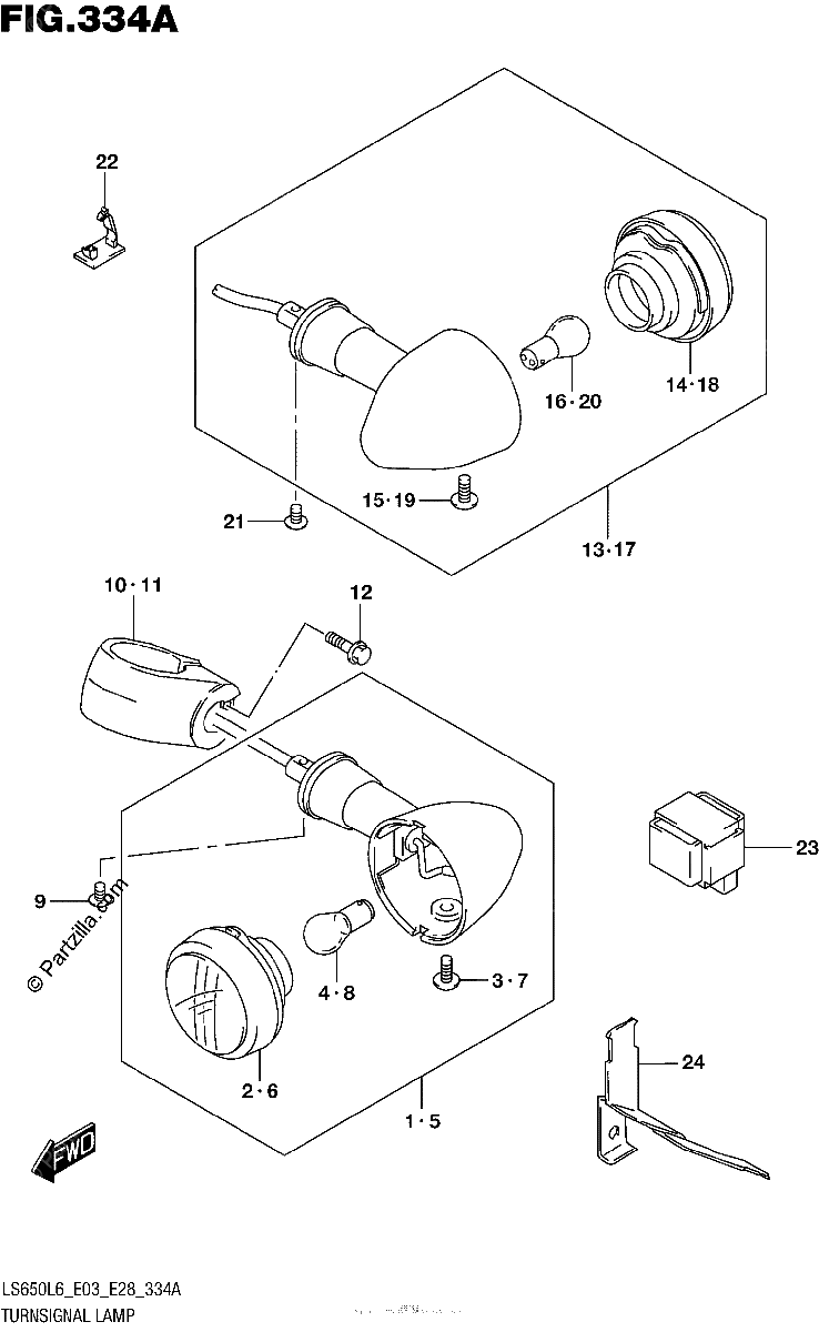Diagrama de TURNSIGNAL LAMP