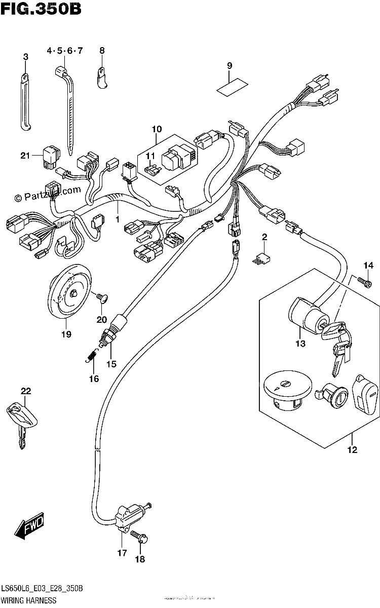 Diagrama de WIRING HARNESS LS650L6 E28