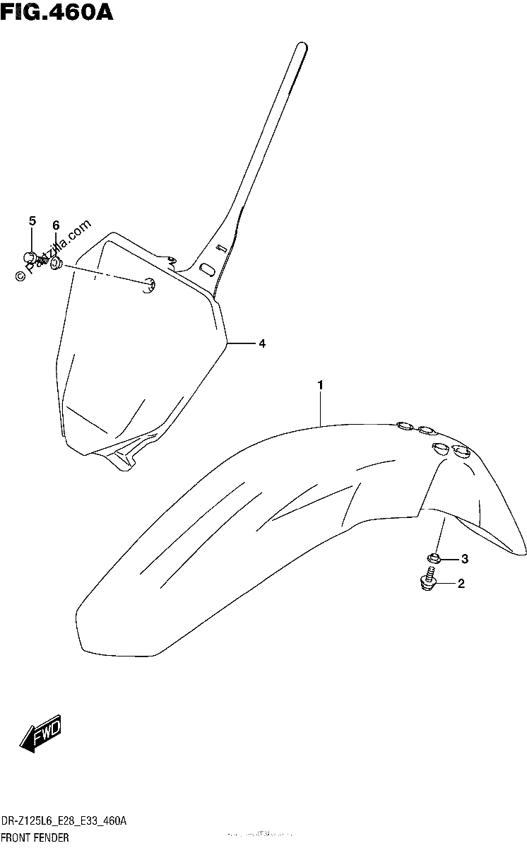 Diagrama de FRONT FENDER