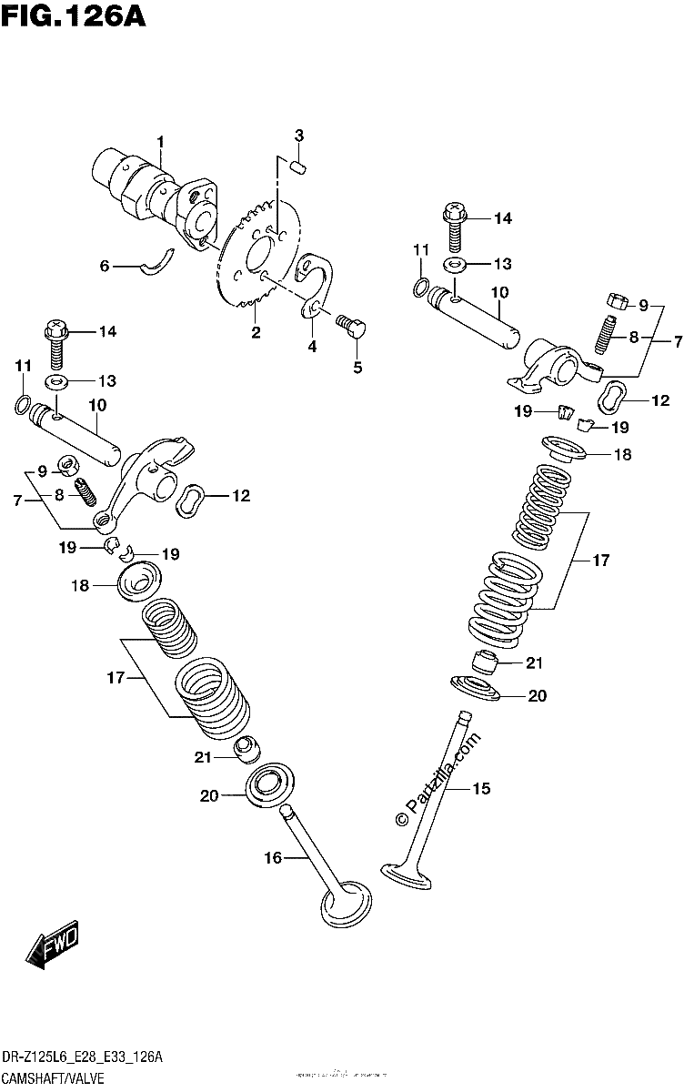 Diagrama de CAMSHAFT VALVE
